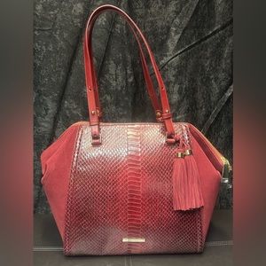 Brahmin Meduim Camila Cranberry Rosehip Shoulder Bag